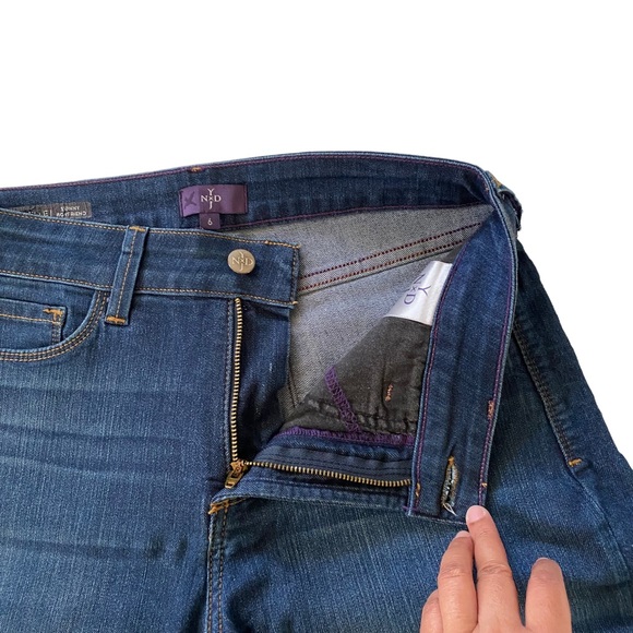 NYDJ Lift Tuck Technology Annabelle Skinny Boyfriend Cuffed Hem Jeans Size 6 - Picture 6 of 14